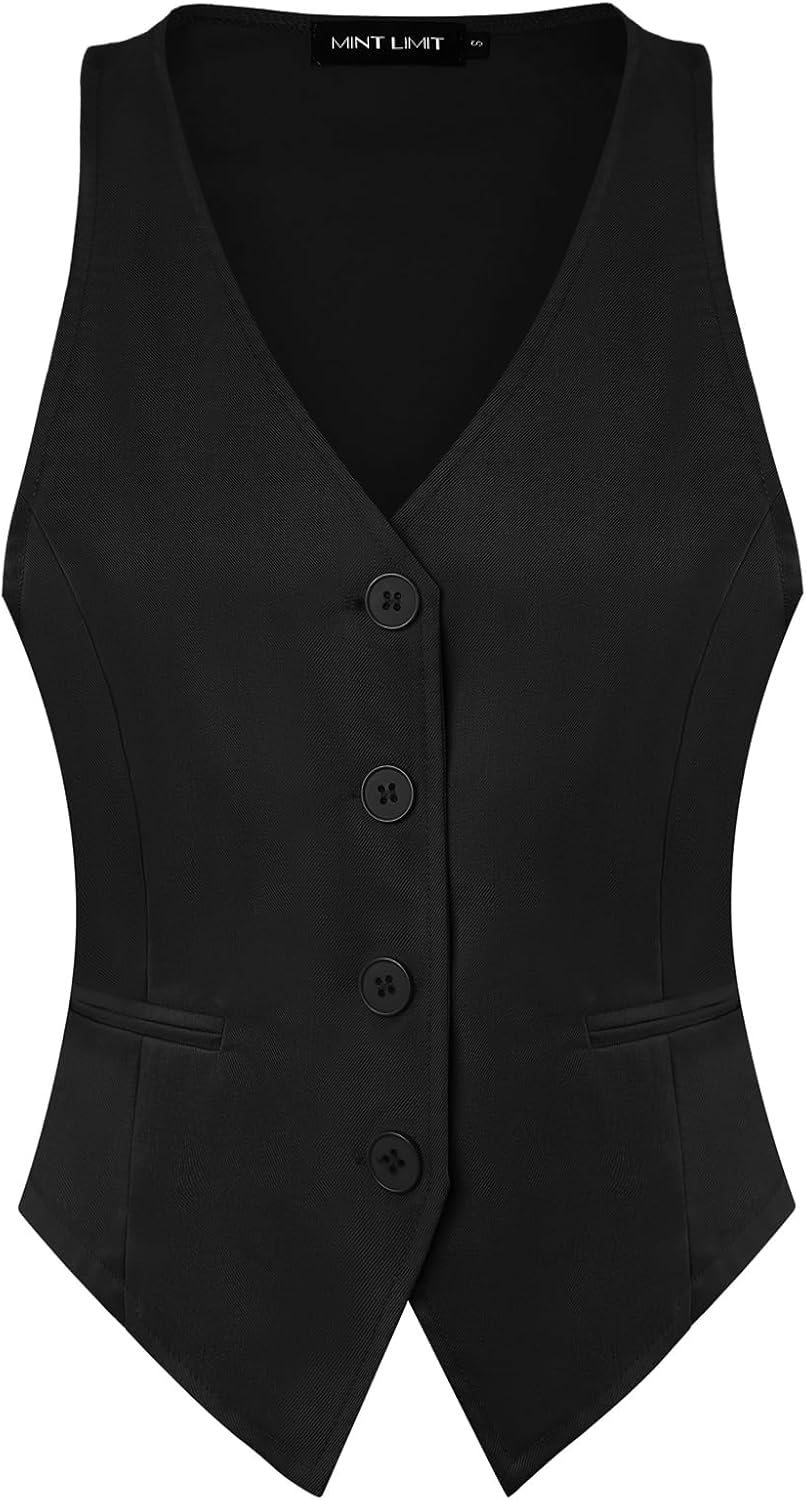 mbt⭐︎Design Button Vest MINTLIMIT Waistcoat Vest for Women Button Down V Neck